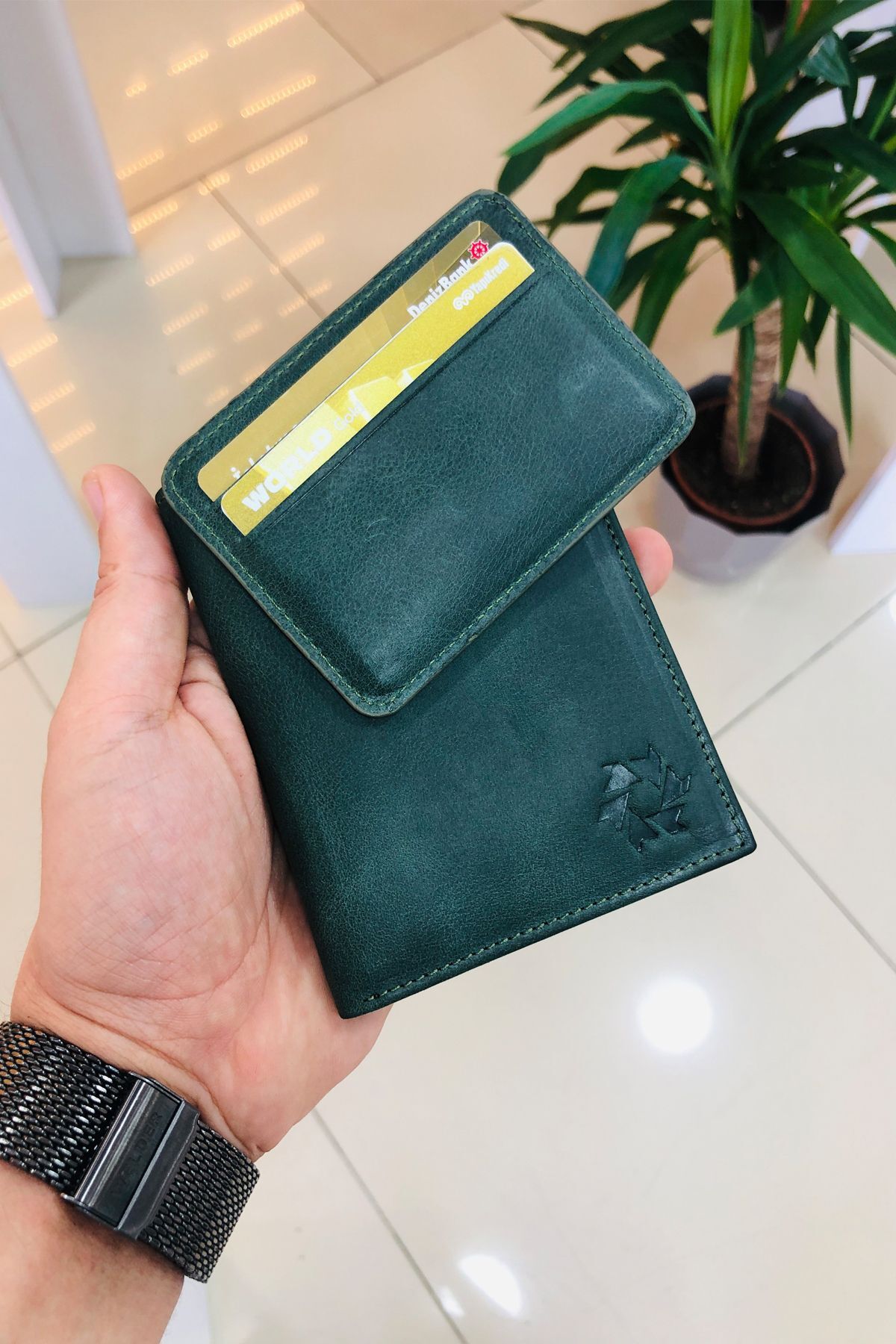 کیف پول مردانه قهوه ای derius | jersey اورجینال - تصویر 6