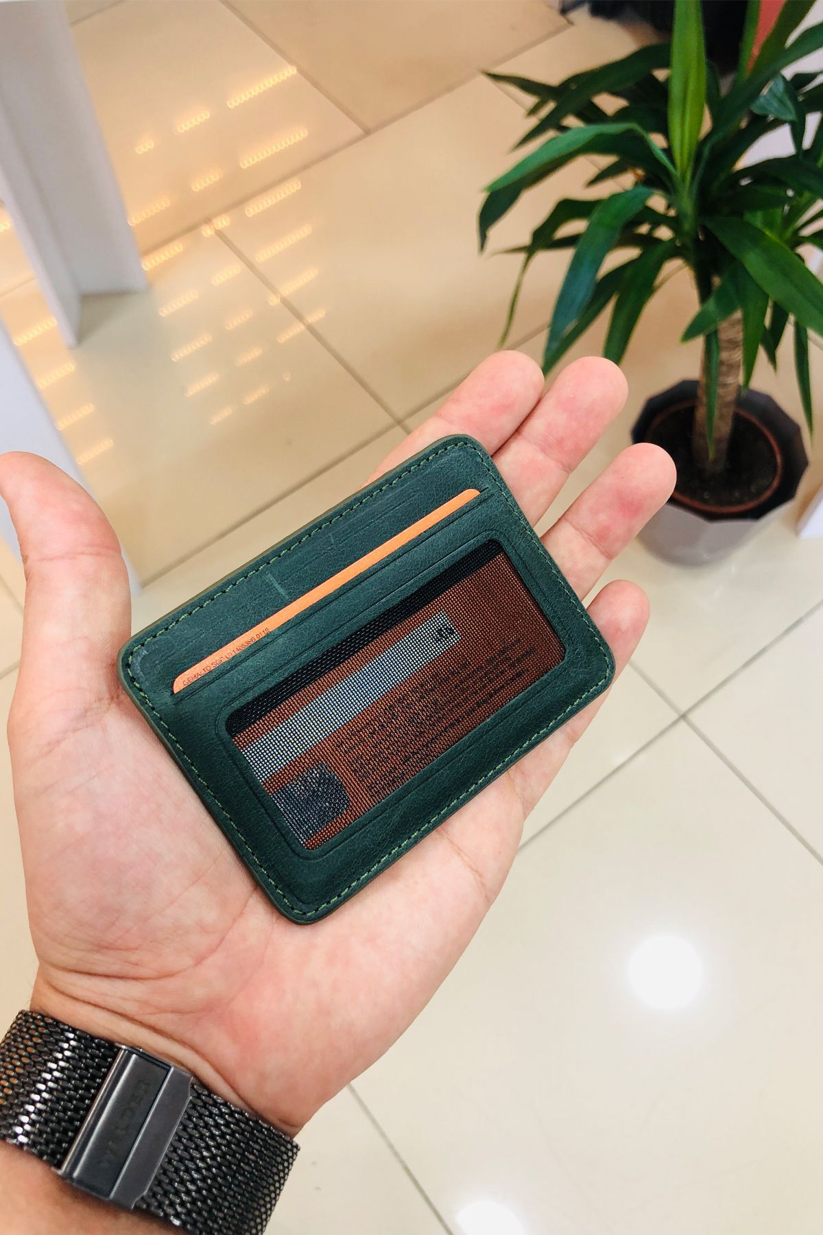 کیف پول مردانه قهوه ای derius | jersey اورجینال - تصویر 3