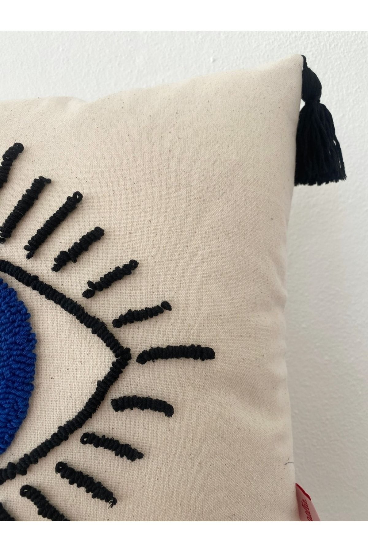 Galia Tasarım-Auge Figured Evil Eye Perlen Punch Überwurf Kissen Kissenbezug 45*45 Cm 4