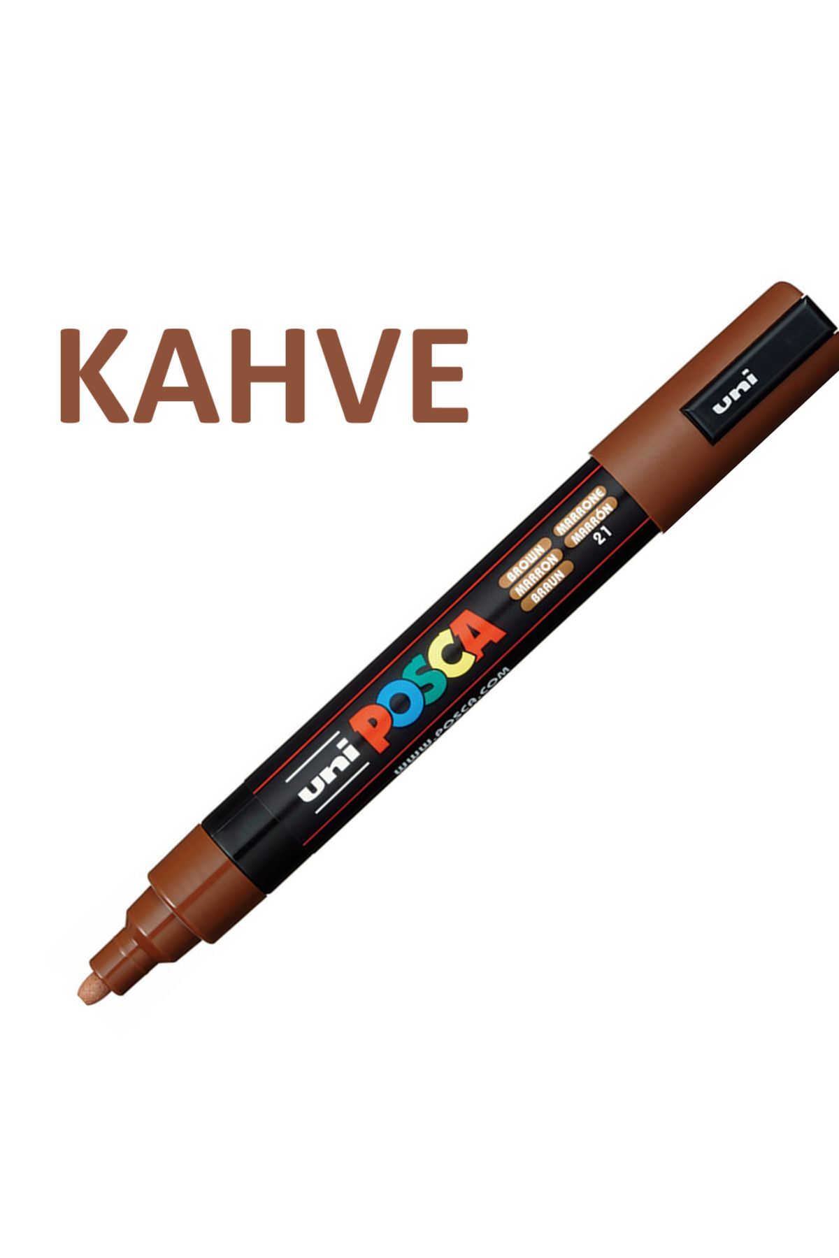 Uni Posca Kahverengi Marker Pc-3m (0.9-1.3mm) Poska Pc3m Pc - 3m