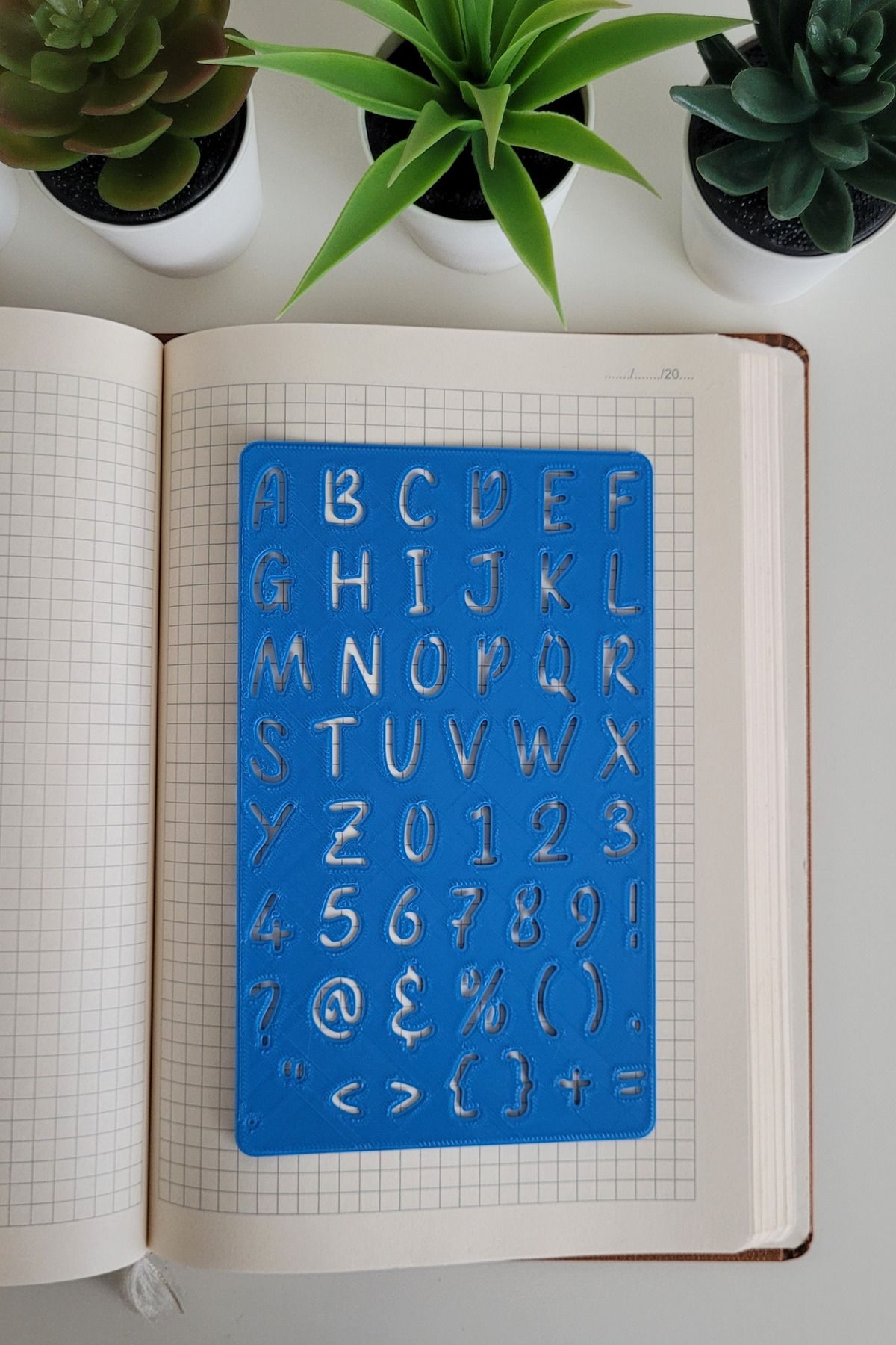 Karmelom Studio-مسطرة استنسل الحروف الكبيرة المكتوبة بخط اليد من Bullet Journal 2