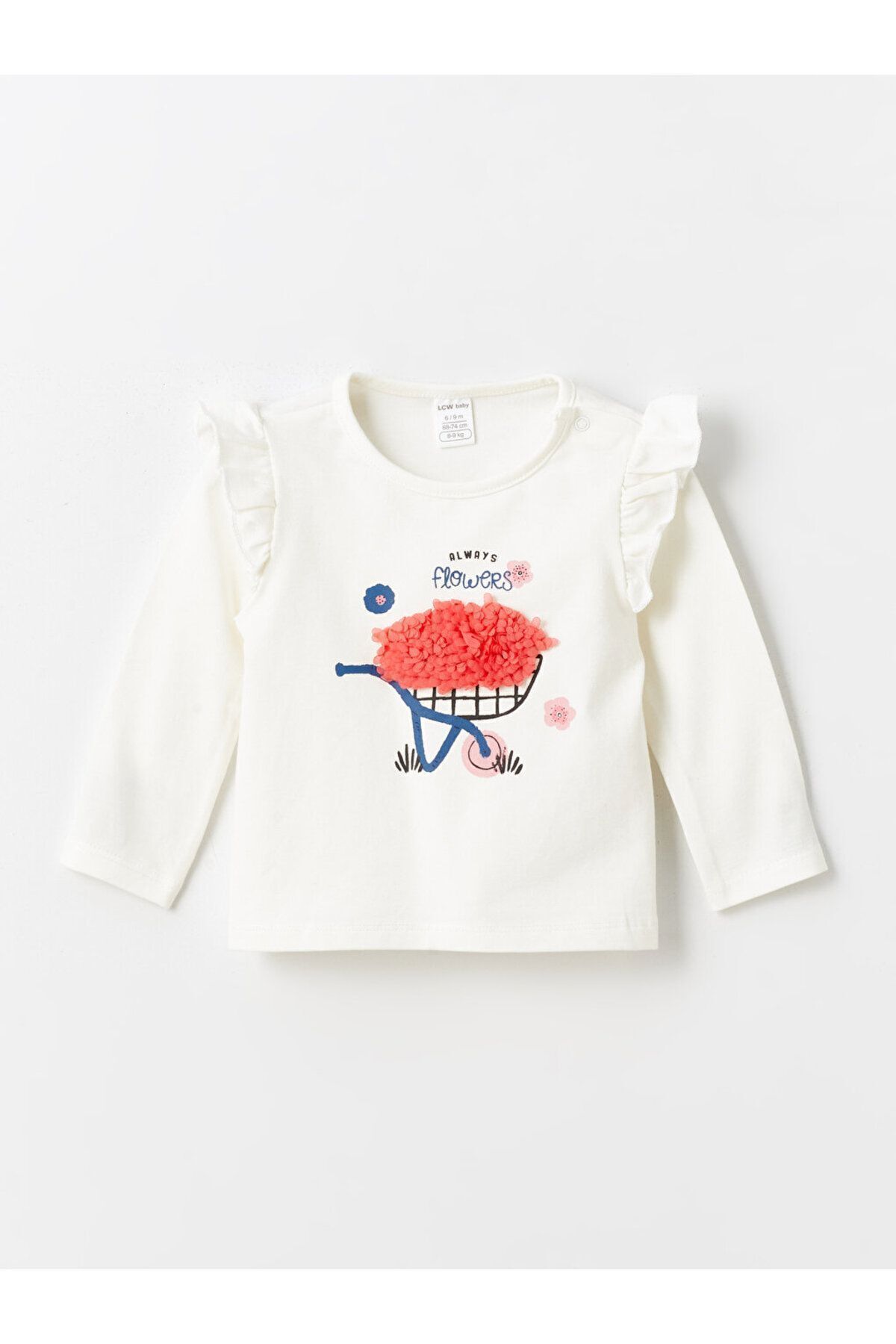 LC Waikiki-Lcw Crew Neck Long Sleeve Printed Baby Girl Blouse and Leggings Pants Set of 2 2