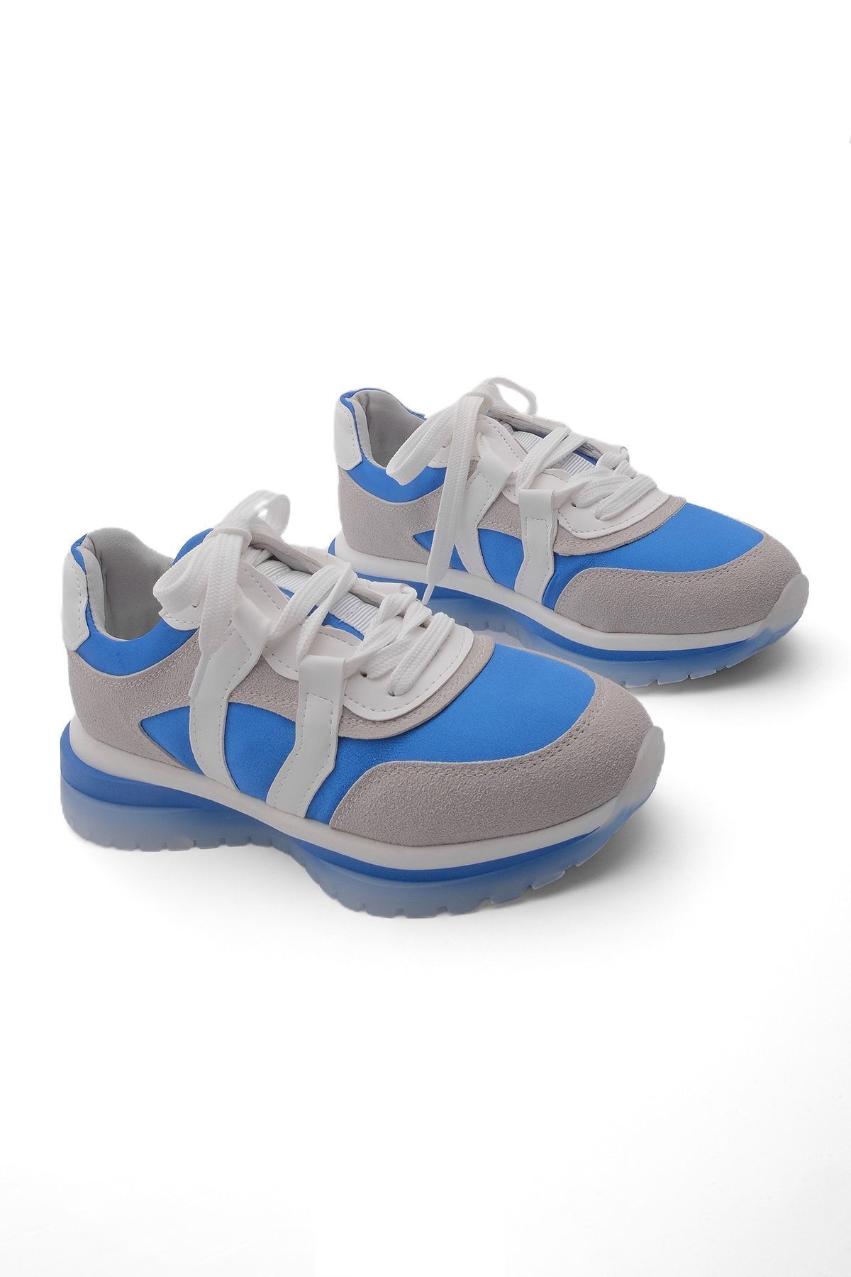 Marjin-Női sneaker fűzős sportcipő Avesta kék 2