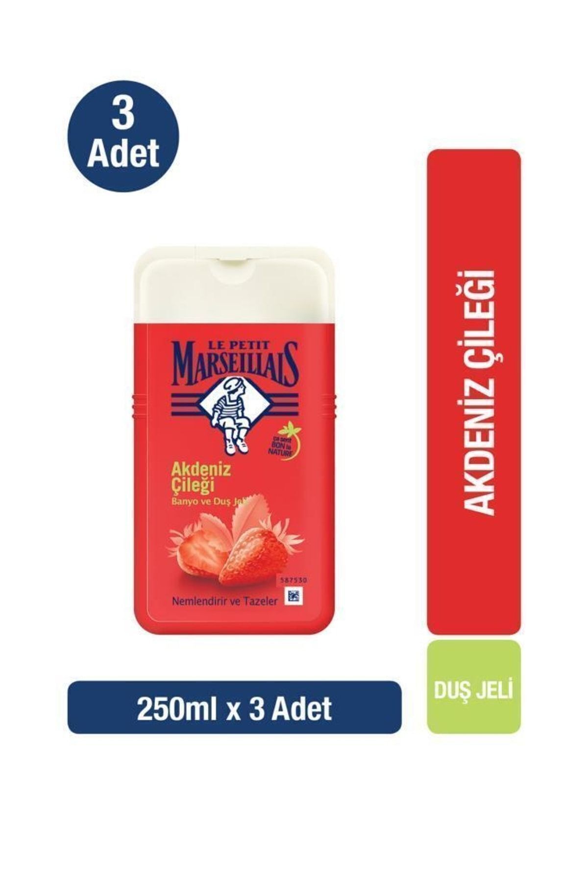 ژل دوش توت فرنگی مدیترانه ای 250 میلی لیتر Le Petit Marseillais