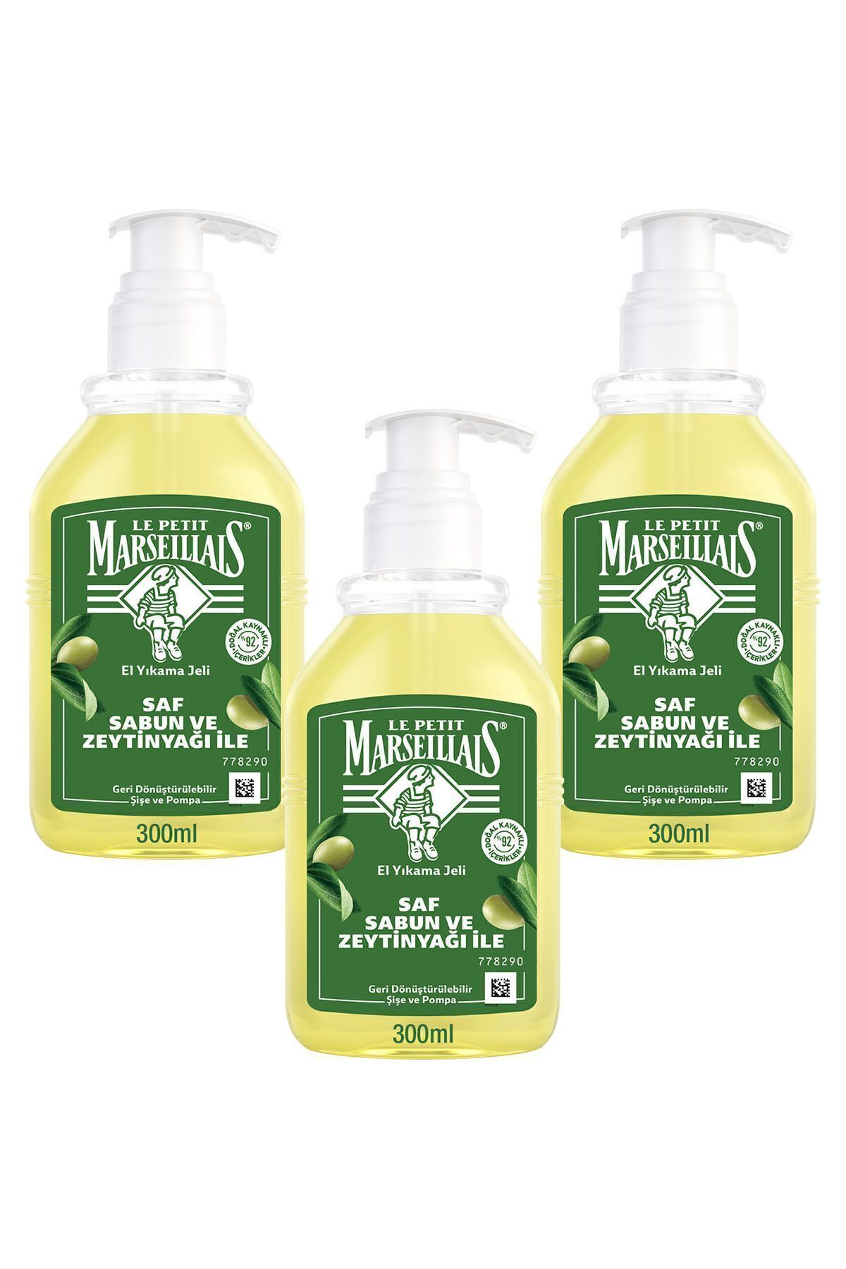 صابون مایع روغن زیتون 300 میلی لیتر x3 Le Petit Marseillais