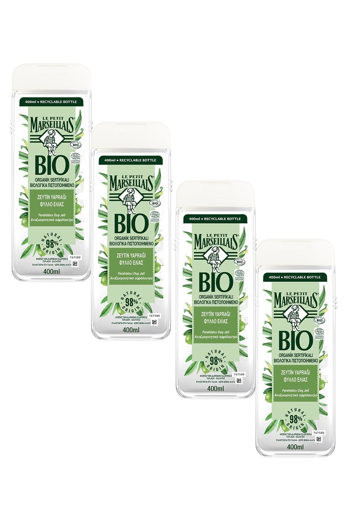 ژل دوش برگ زیتون با گواهینامه ارگانیک BIO x4 Le Petit Marseillais