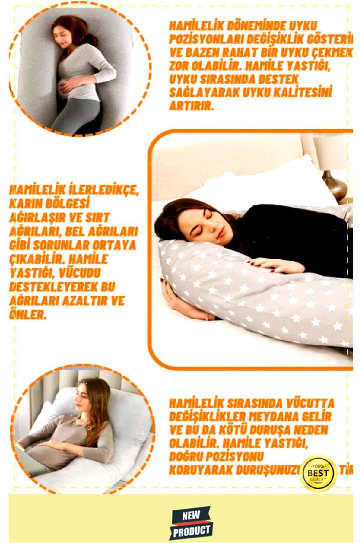 OMZ Hamile Yastığı, Hamile Uyku Yastığı, Hamile Oturma Destek Minderi fotoğrafı 2 (önizleme)