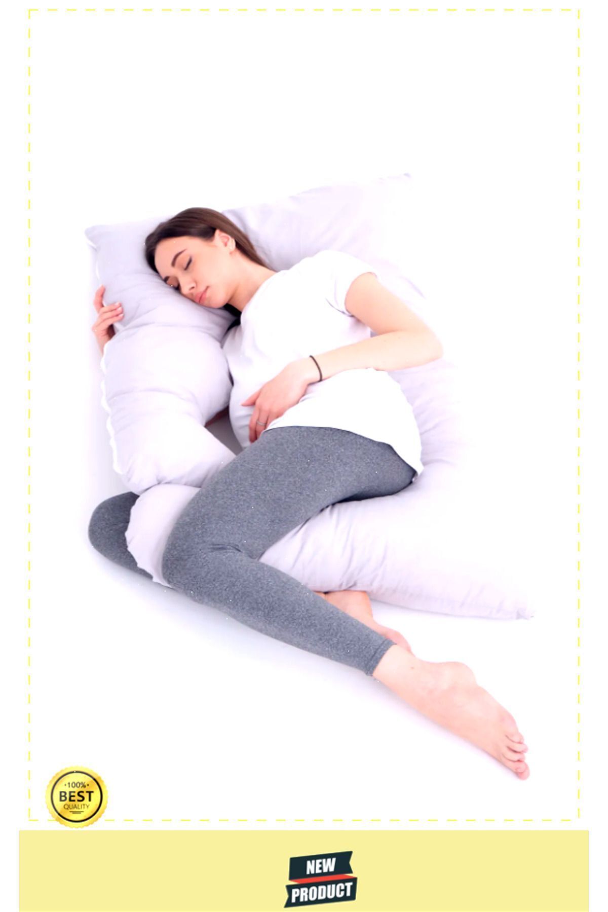 OMZ 5 Farklı Bölge Destekli Hamile Yastığı Fermuarlı Emzirme Minderi fotoğrafı 7 (önizleme)