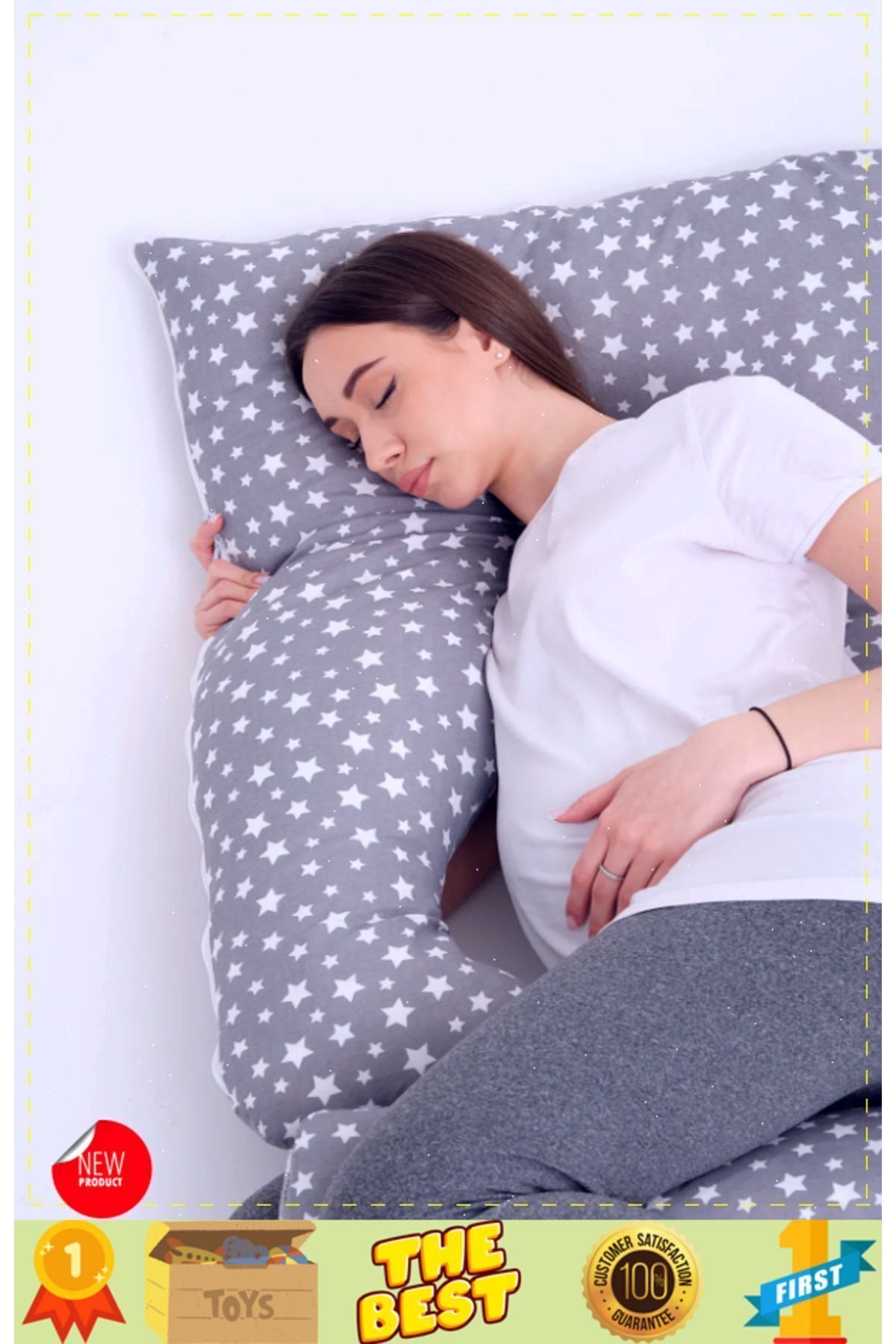 OMZ Hamile Yastığı Destekli Uyku Emzirme Minderi Gebelik Minder Ve Hamilelik Yatak Hamile Uyku Yastıgi fotoğrafı 4 (önizleme)