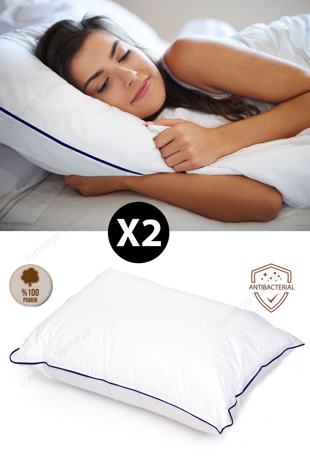 Formeya-2 Climate Nano Gel Hotelkissen – 50 x 70 cm, 100 % Baumwolle, Außenstoff 1