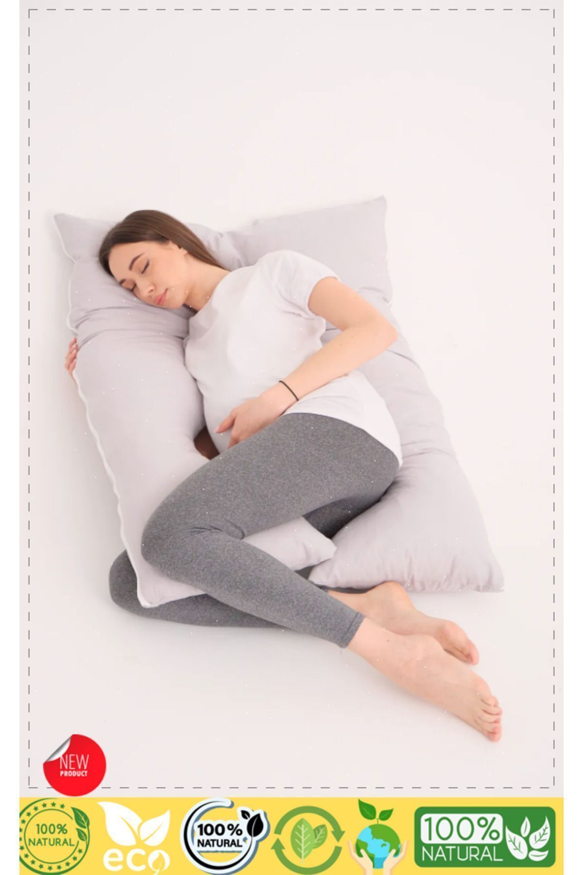 OMZ Destekli Emzirme Minderi Bacak Arası Yastıgı Hamile Uyku Yastıgi fotoğrafı 3 (önizleme)