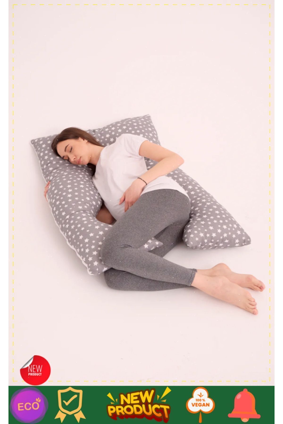 OMZ Tüm Vücut Destekli Lüks Jumbo Boy Hamile Yastığı Hamile Uyku Yastıgi Hamile Yastıgi Hamile Destek Y fotoğrafı 6 (önizleme)