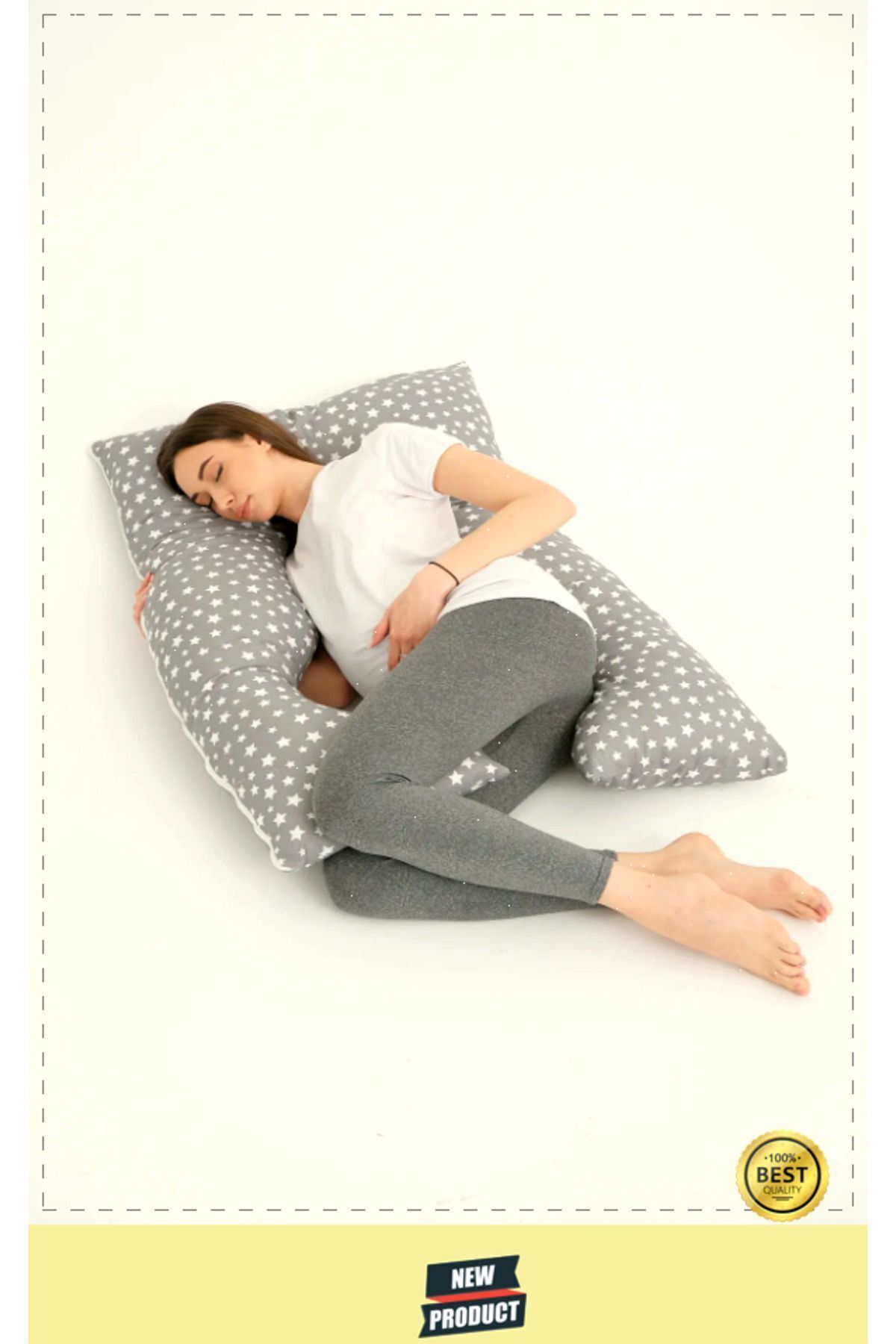 OMZ Gebelik Destek Minderi Çıkarılabilir Kılıflı Şekilli Tüm Vücut Hamile Yastığı fotoğrafı 6 (önizleme)