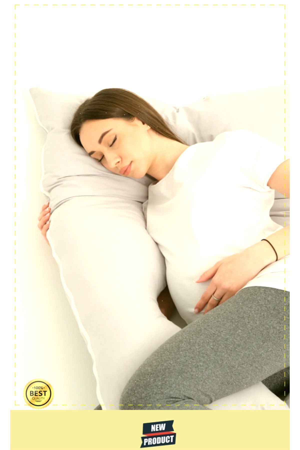 OMZ Hamile Yastığı Destekli Emzirme Minderi Bacak Arası Yastıgı fotoğrafı 4 (önizleme)