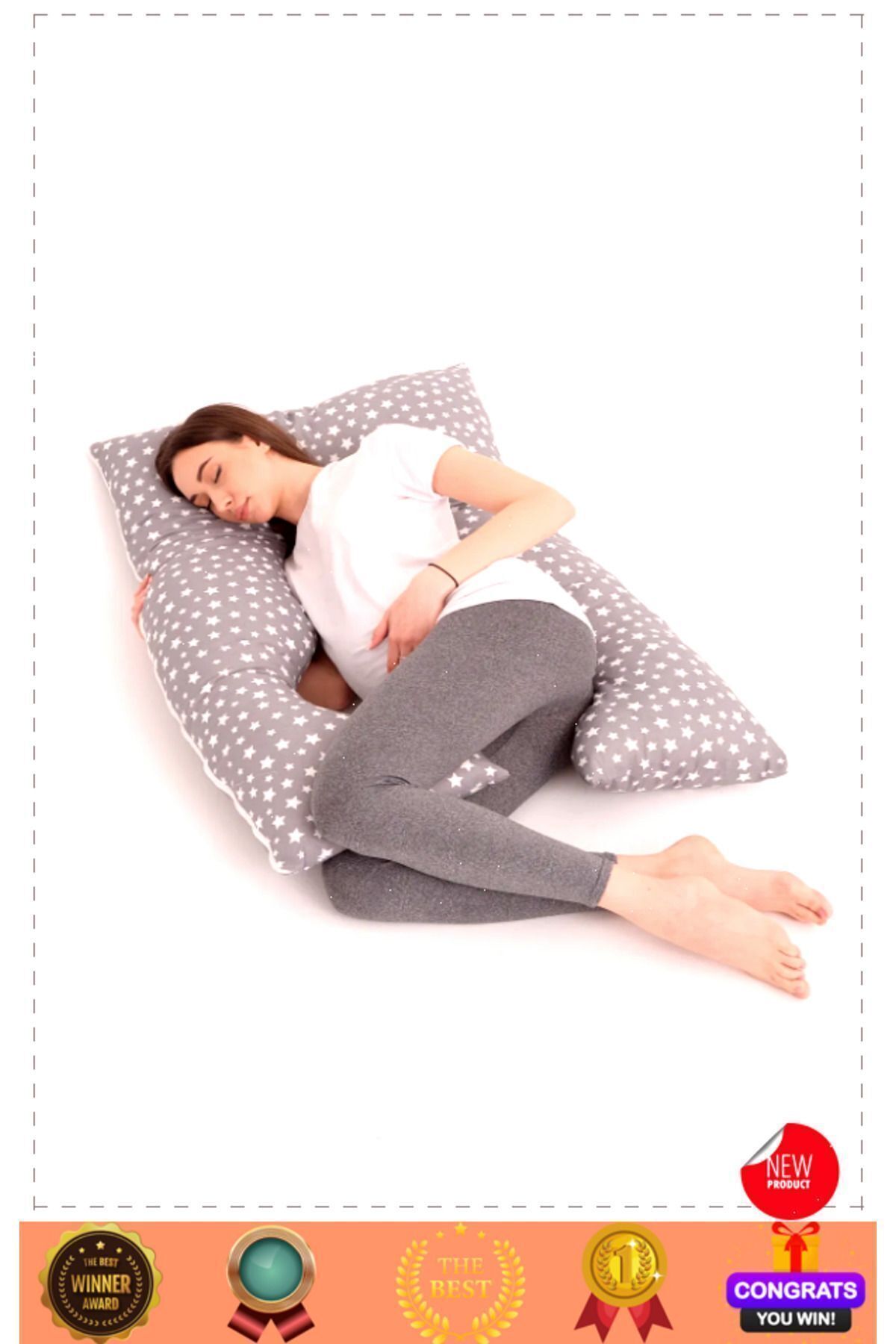 OMZ Tam Vücut Destekli Hamilelik Yastığı Bacak Arası Yastigi Hamile Uyku Yastıgi Hamile Yastıgi Hamile fotoğrafı 6 (önizleme)