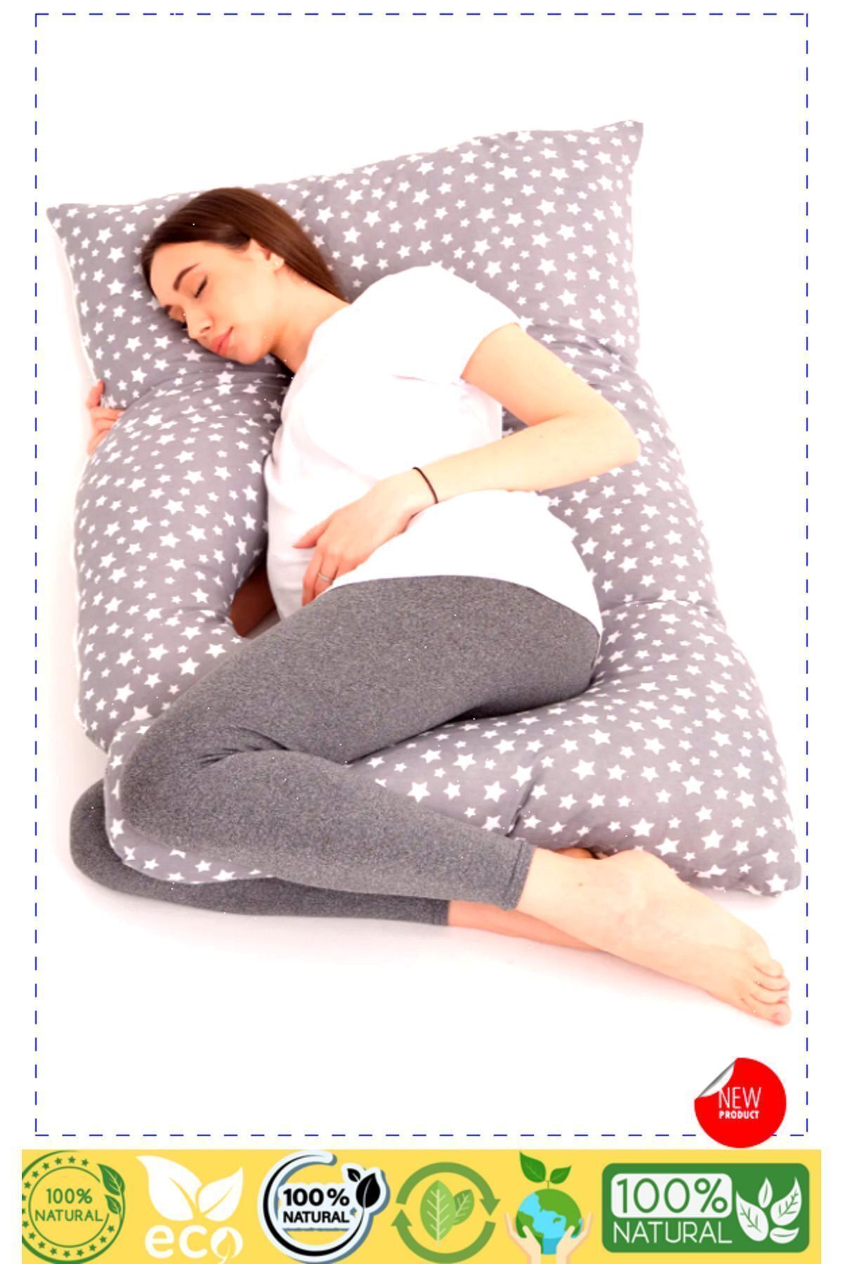 OMZ Destekli Gebelik Uyku Minderi Hamile Yastığı Hamile Uyku Yastıgi Hamile Yastıgi Hamile Destek fotoğrafı 3 (önizleme)