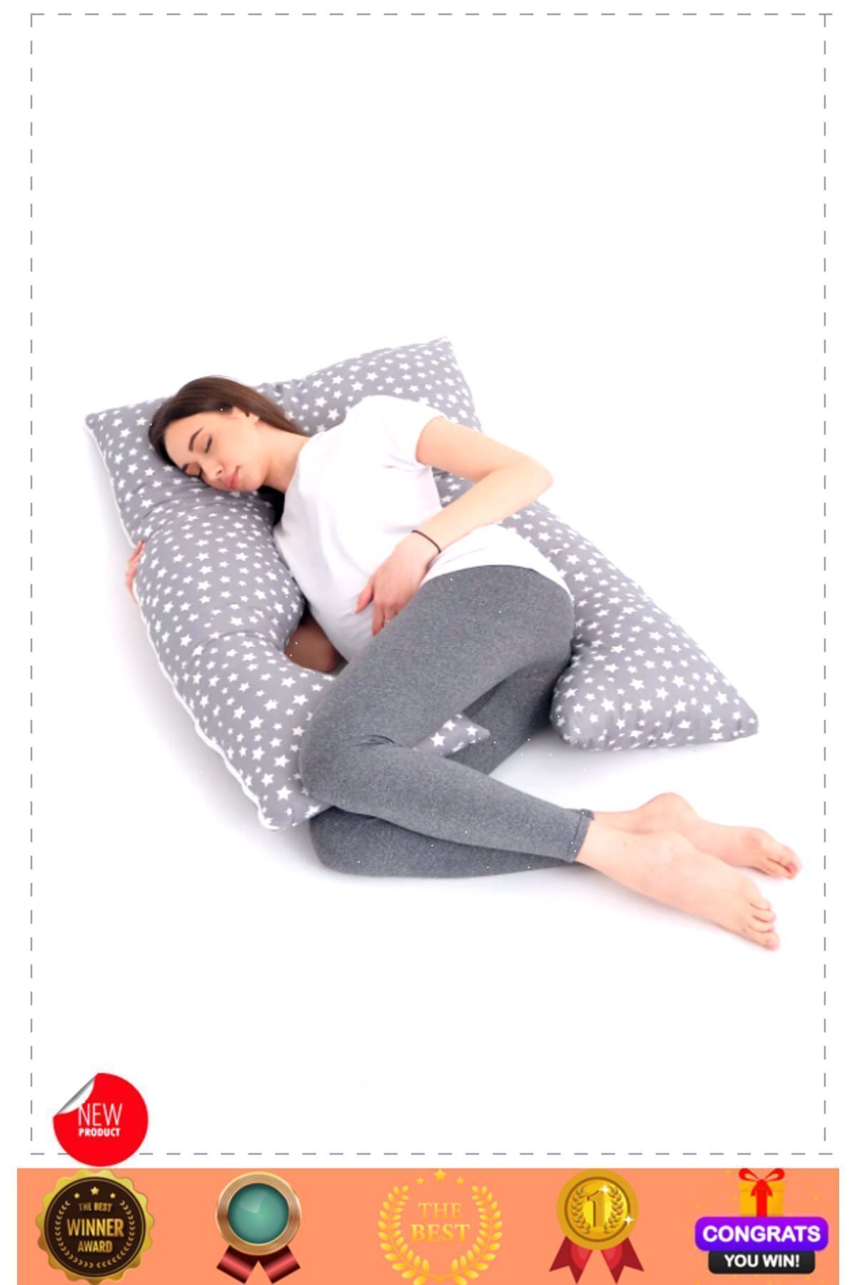 OMZ Bel Boyun Göbek Destekli Hamile Destek Yastığı Bacak Yastığı Hamile Uyku Yastıgi Hamile Yastıgi fotoğrafı 6 (önizleme)