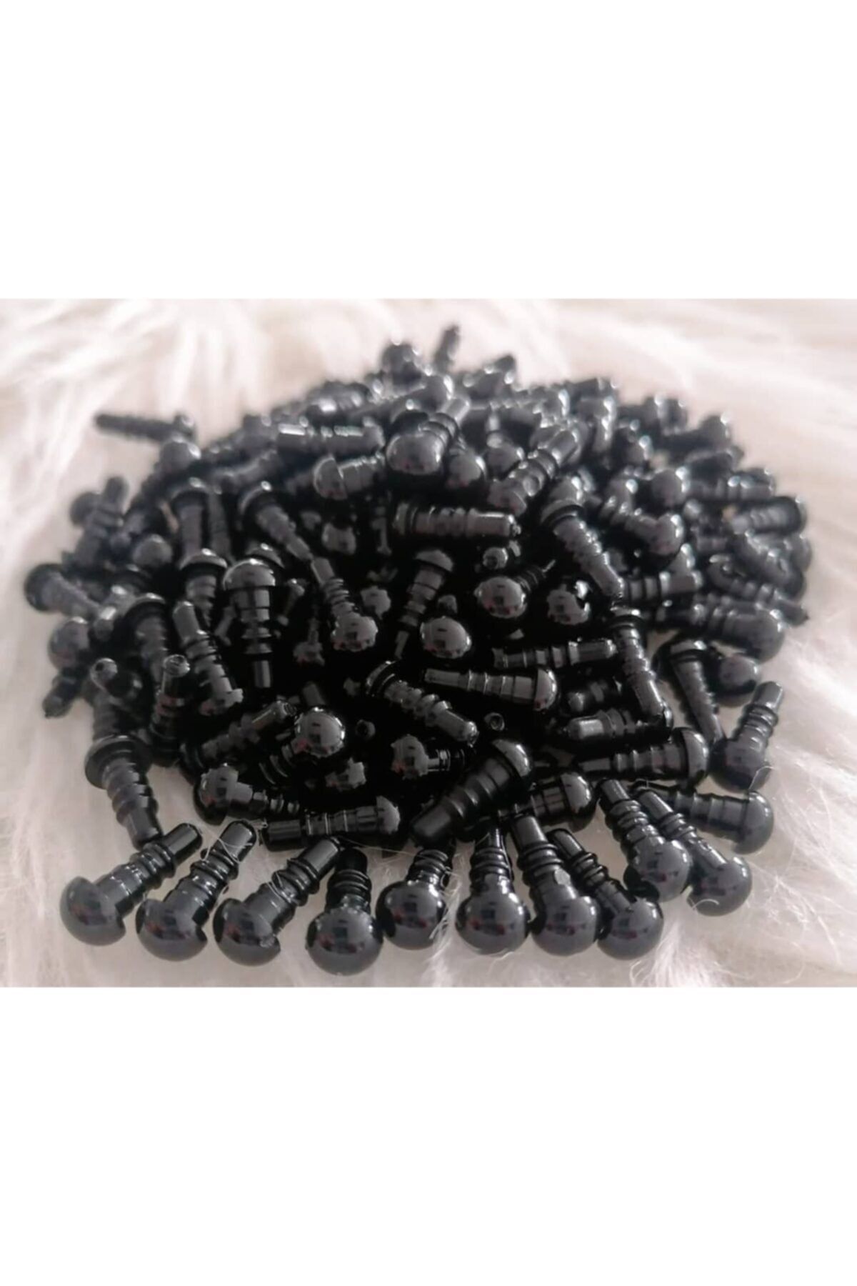 balkizdesign 10 Çift 20 Adet 6 Mm Siyah Göz Paketli Amigurumi Güvenli Vidalı Kilitli Sertifikali