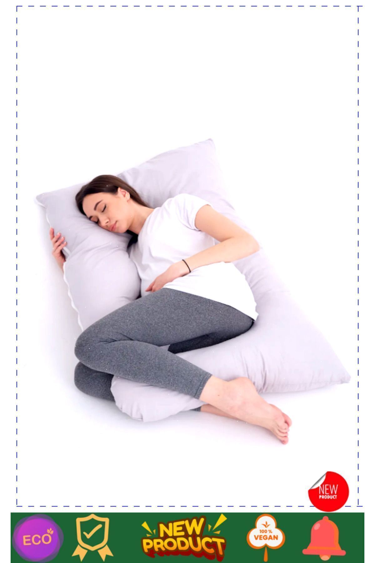 OMZ Yıkanabilir Kılıflı Hamile Destek Yastığı Bacak Arasi Yastigi Hamile Uyku Yastıgi Hamile Yastıgi Ha fotoğrafı 3 (önizleme)