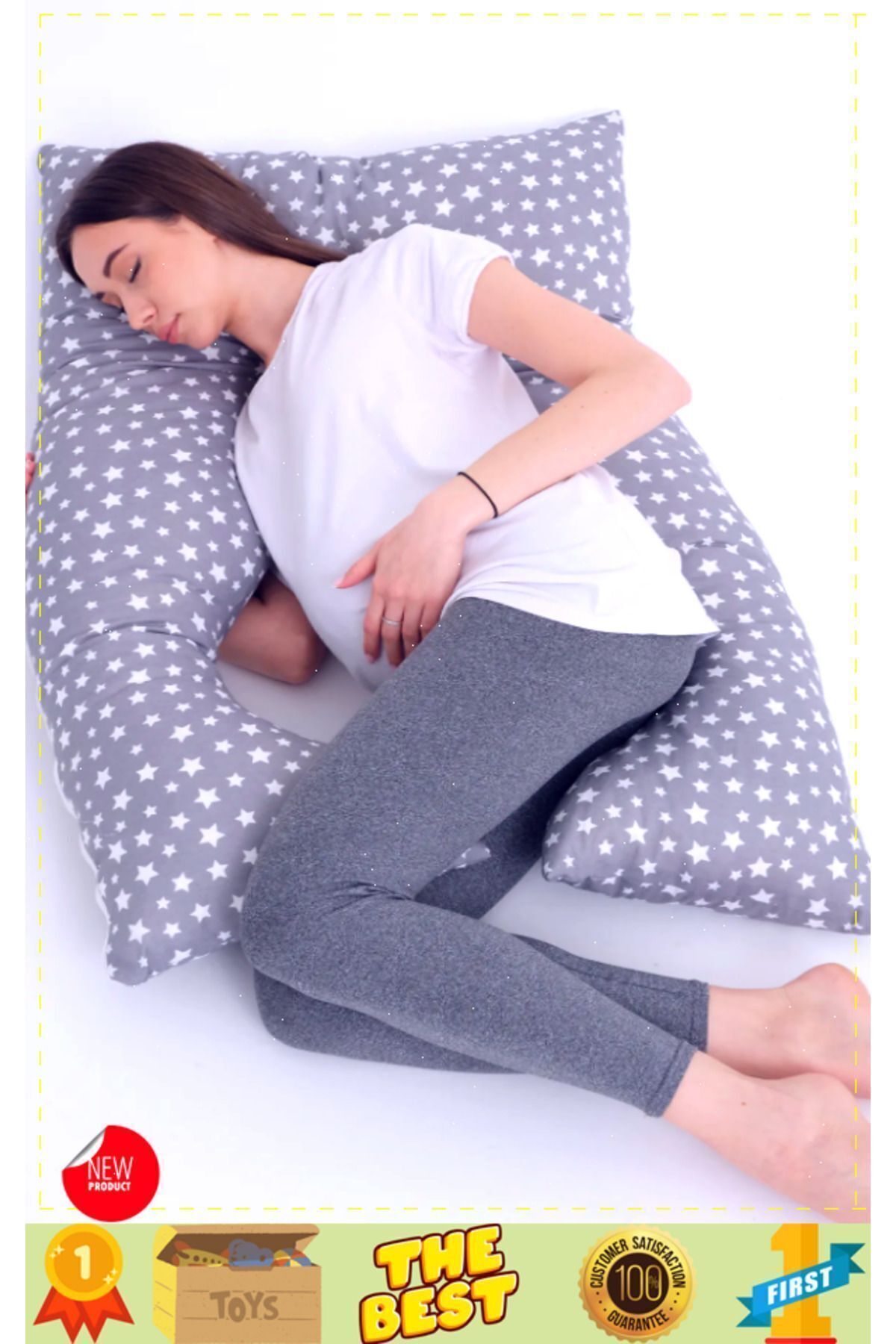 OMZ Çıkarılabilir Kılıflı Şekilli Tüm Vücut Hamile Yastığı Hamile Uyku Yastıgi Hamile Yastıgi Hamile De fotoğrafı 3 (önizleme)