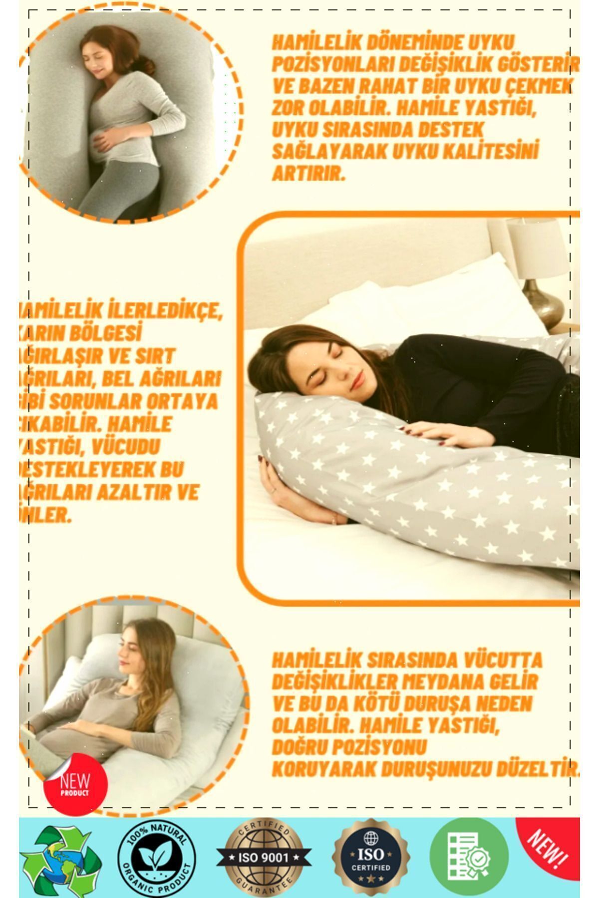 OMZ Destekli Gebelik Uyku Minderi Hamile Yastığı Hamile Uyku Yastıgi Hamile Yastıgi Hamile Destek fotoğrafı 2 (önizleme)