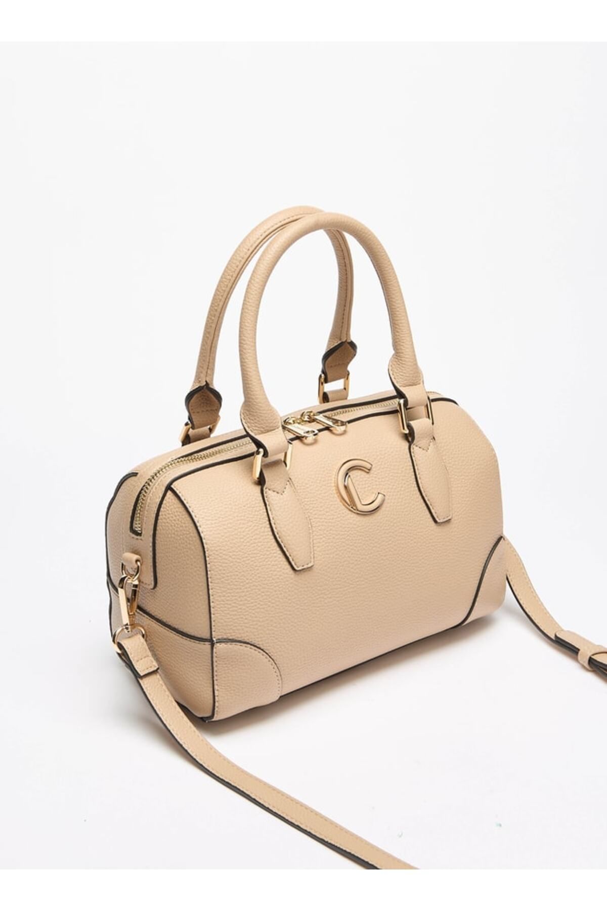 Le Confort-Textured Duffle Bag with Zip Closure and Double Handle 2