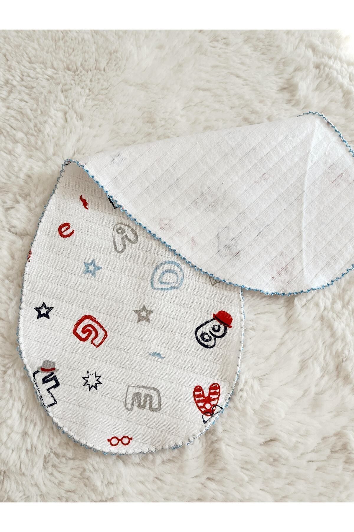 Cloudy Müslin Pamuklu Harfli Omuz Örtüsü Gaz Çıkarma Örtüsü fotoğrafı 3 (önizleme)