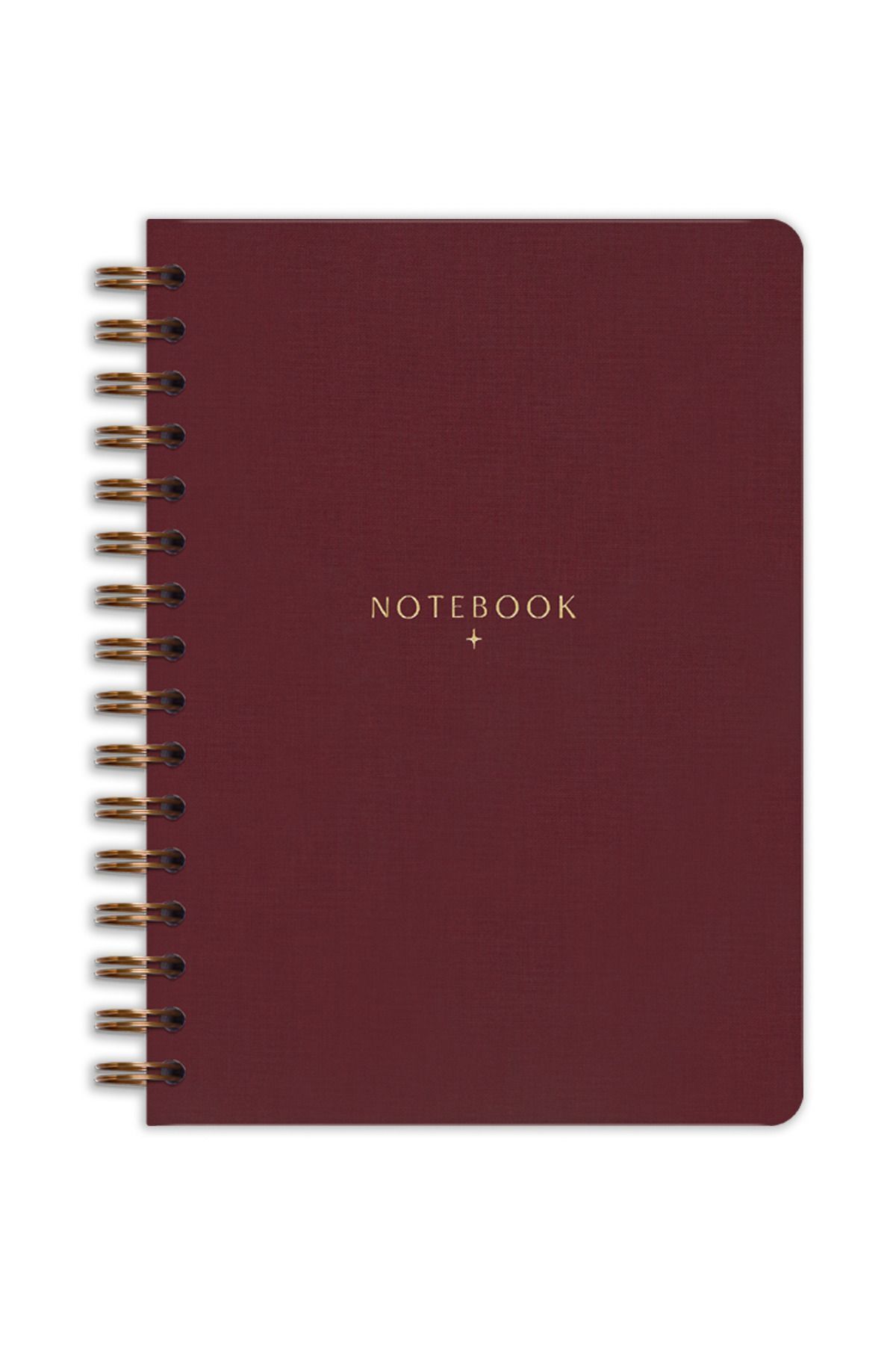 Matt Notebook-15x21 cm SpirAl ClAret Red Linen NotepAd - A5 5