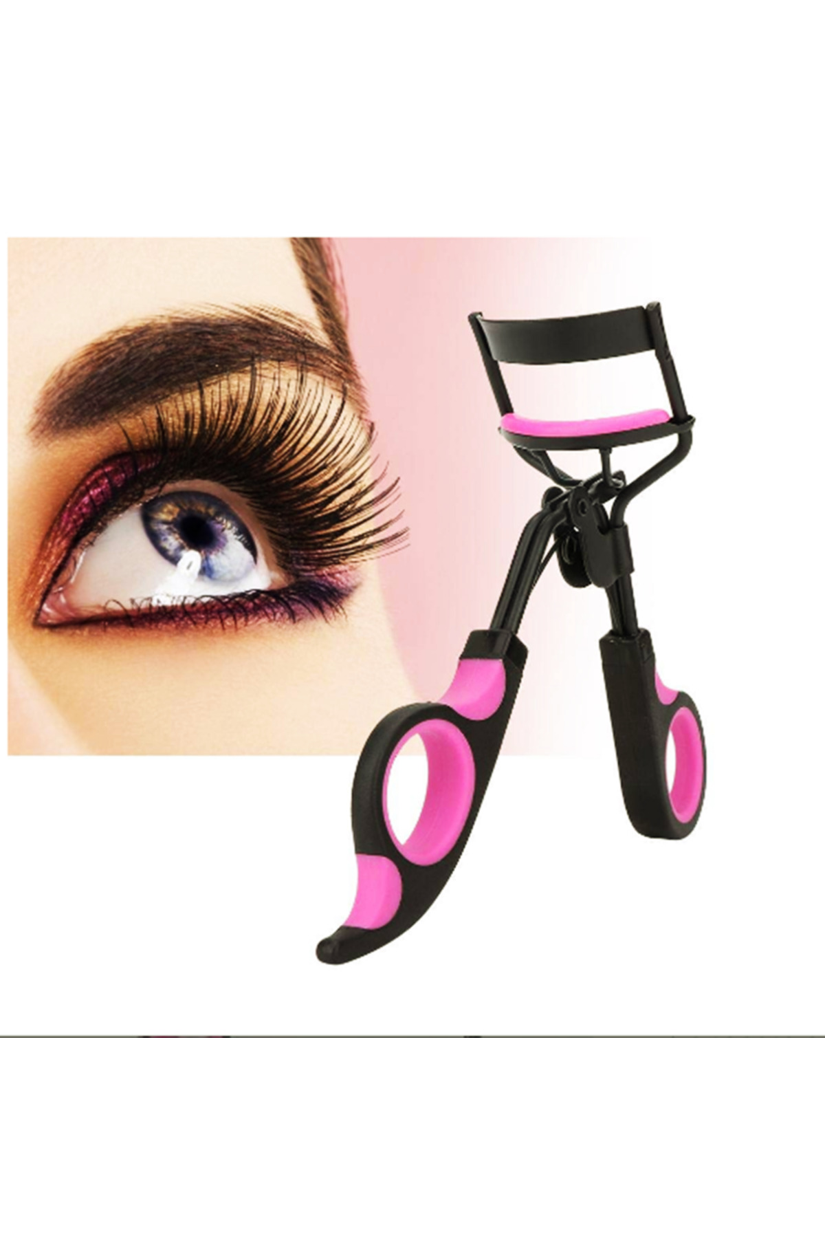 newnet Profesyonel Kirpik Kıvırma Makası Silikon Yumuşak Uçlu Yoğun Hacim Kirpik Kıvırıcı