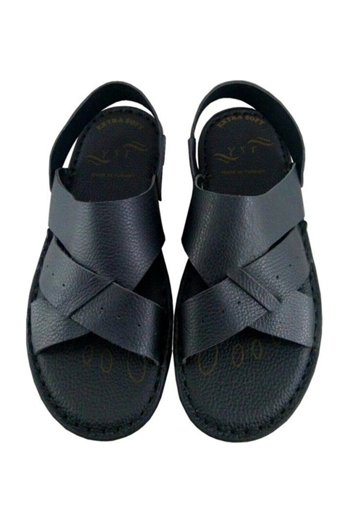 BERAT Hac Sandaleti, Umre Sandaleti, Siyah Renk, 42 Numara, Deri , Terlik, Rahat ve Yumuşak Taban