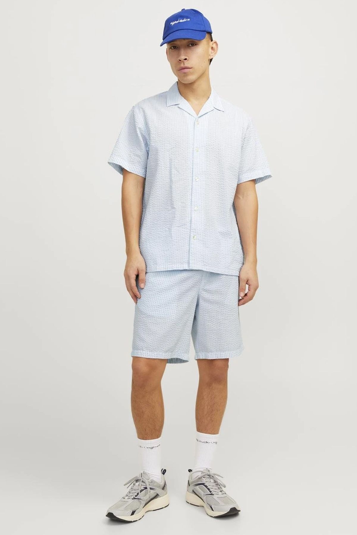 پیراهن جک اند جونز مردانه پنبه ای آبی  راسته Regular/رگولار    بیسیک کژوال/روزمره | Jack & Jones TYC0823717735M12256772005 - تصویر 3