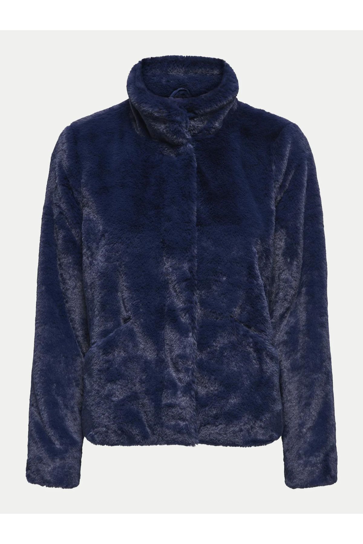 Dorothy perkins midnight blue faux fur coat shop