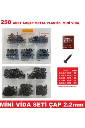 Vida Seti 2.2mm Pcb- Ahşap- Plastik Mini Sac Vidası Siyah 250 Parça 251833