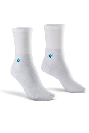 Diyabetik Soket Kadın Beyaz Gümüş Çorap BNYSS111K
