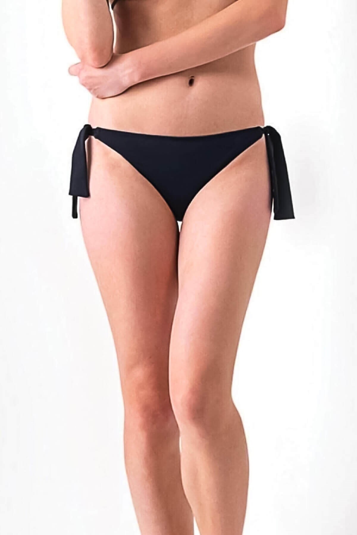 Bikini Bottom Jumpsuit Lace-up Black