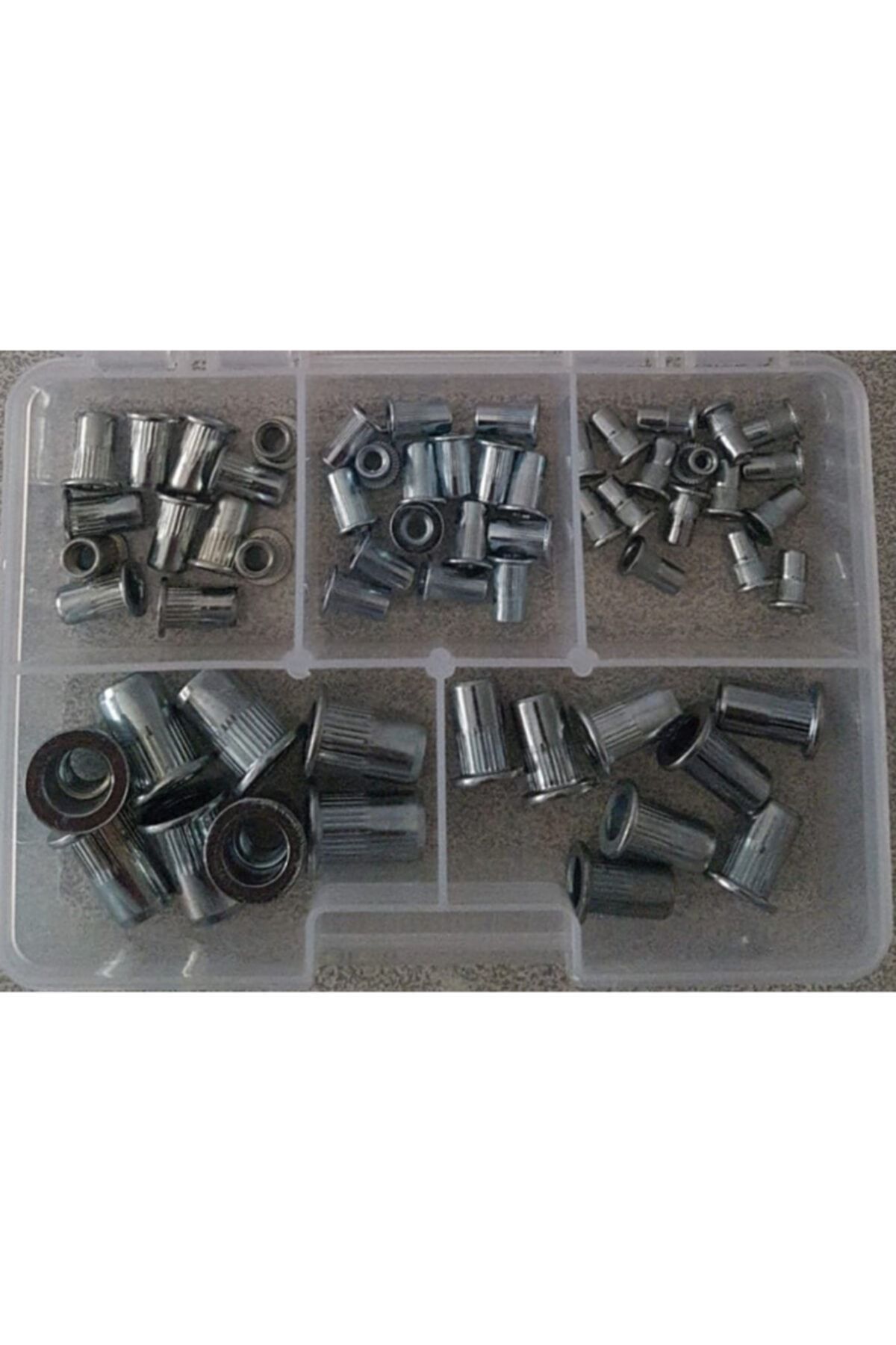 CEKSAN-60 Pieces Flanged Rivet Nut Set M3-M4-M5-M6-M8 3