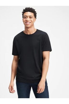 Erkek Siyah Everyday Sıfır Yaka T-shirt 646574