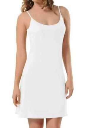 Kadın Beyaz Elbise Jüpon Astar Kombinezon Nbb 3851 Dikişsiz Terletmez Elbise Astarı