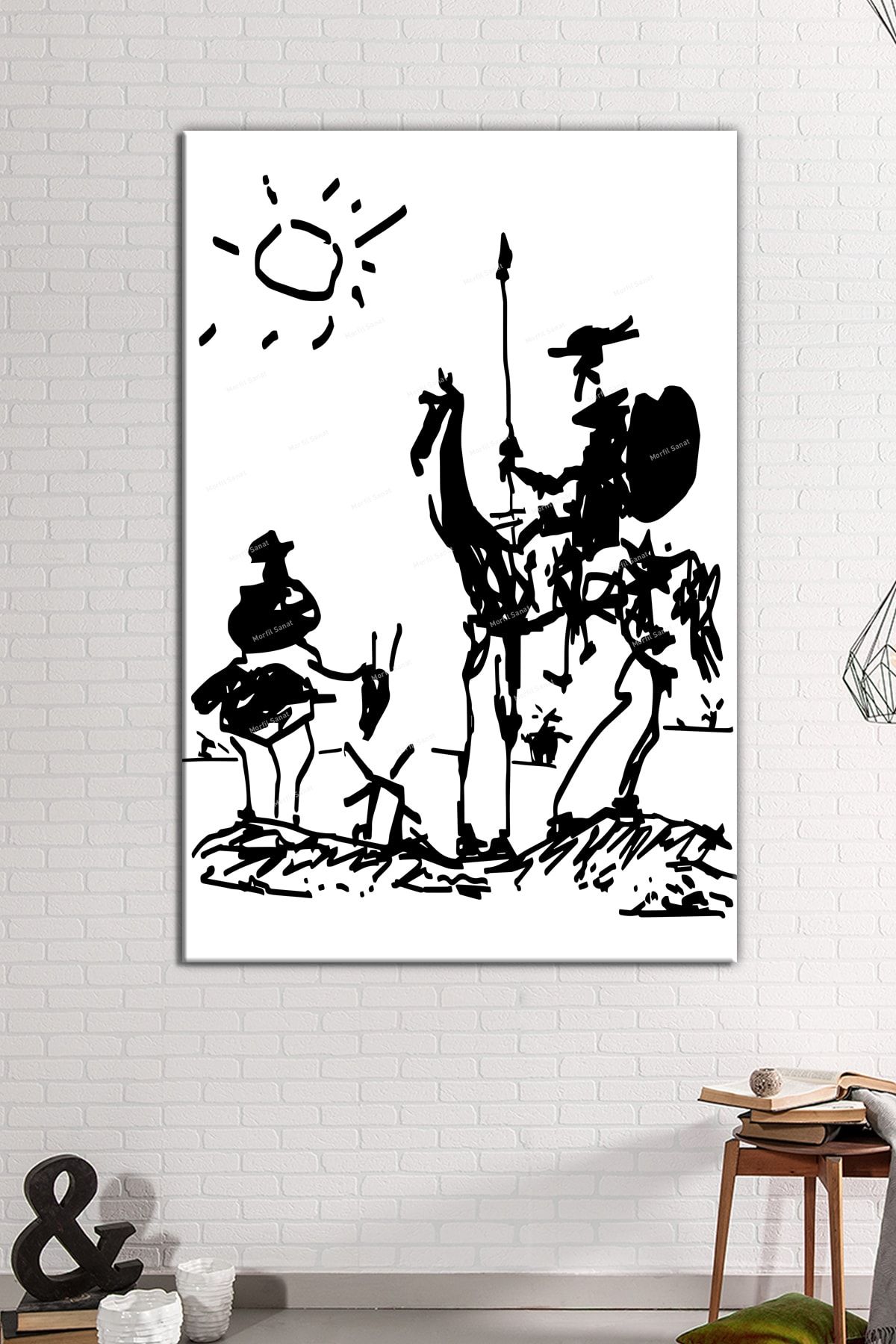 Morfil Sanat Atölyesi-Pablo Picasso Don Quixote Don Quixote Canvas Painting 2