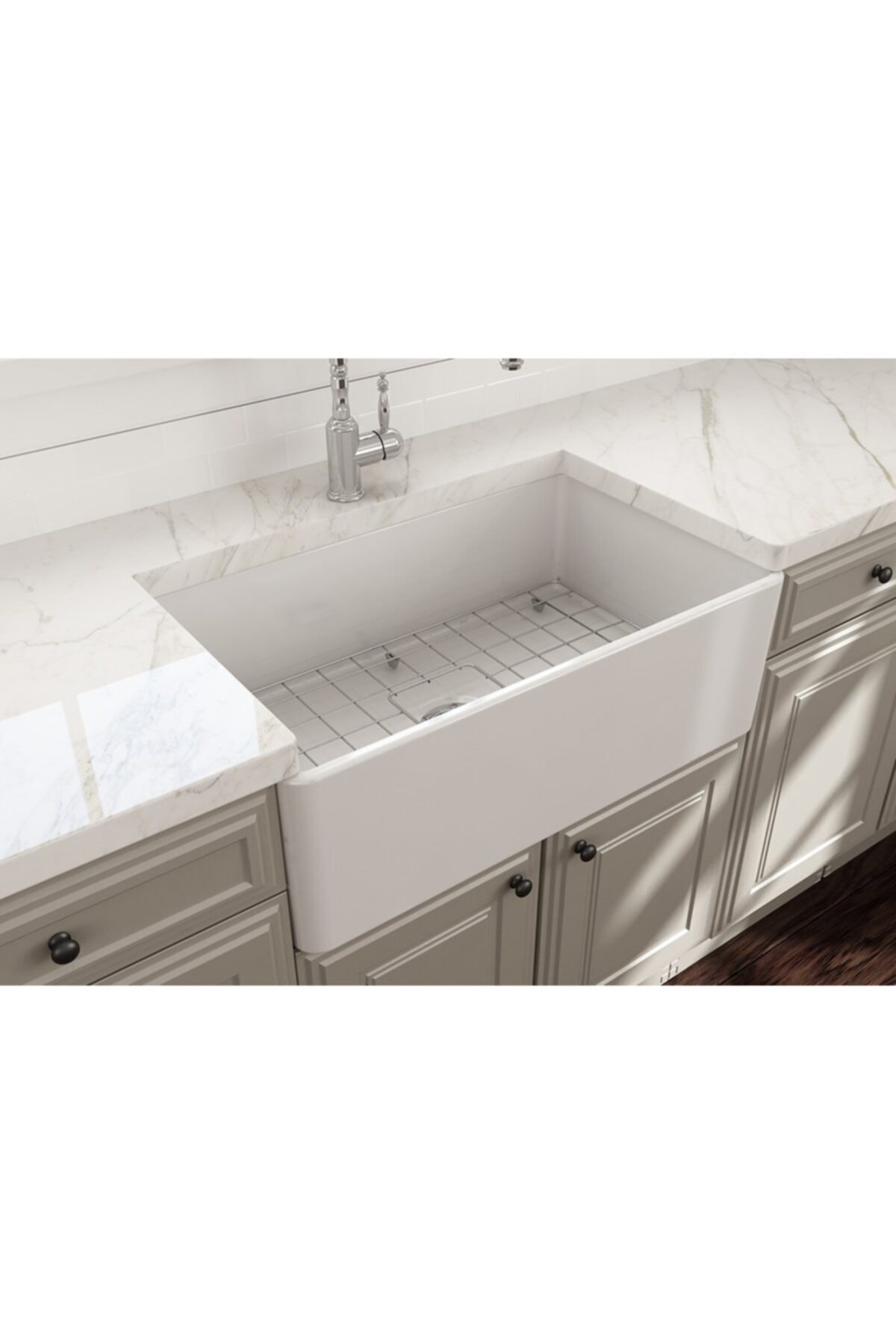 Bocchi Lavello Seramik Mutfak Eviyesi 76 Cm Parlak Beyaz 1138-001-0120-03 1138