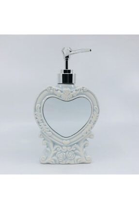 Aynalı Kalp Dekoratif Sıvı Sabunluk Mavi SHKR-0569