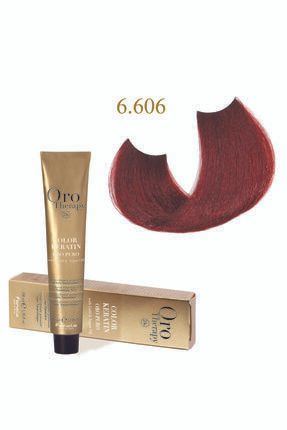 Oro Therapy 24k Color Keratin With Gold & Argan Oil 100ml (ammonia Free) 6.606 Dark Blonde Warm Red 86603