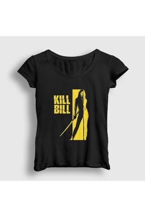 Kadın Siyah Beatrix Film Kill Bill T-shirt 246249tt