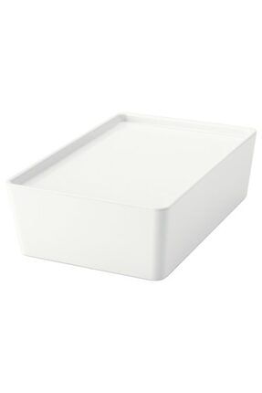 Kapaklı Saklama Kutusu Beyaz Meridyendukkan Ölçü 18x26x8 cm Çekmece İçi Düzenleme Kutusu beyz kutu