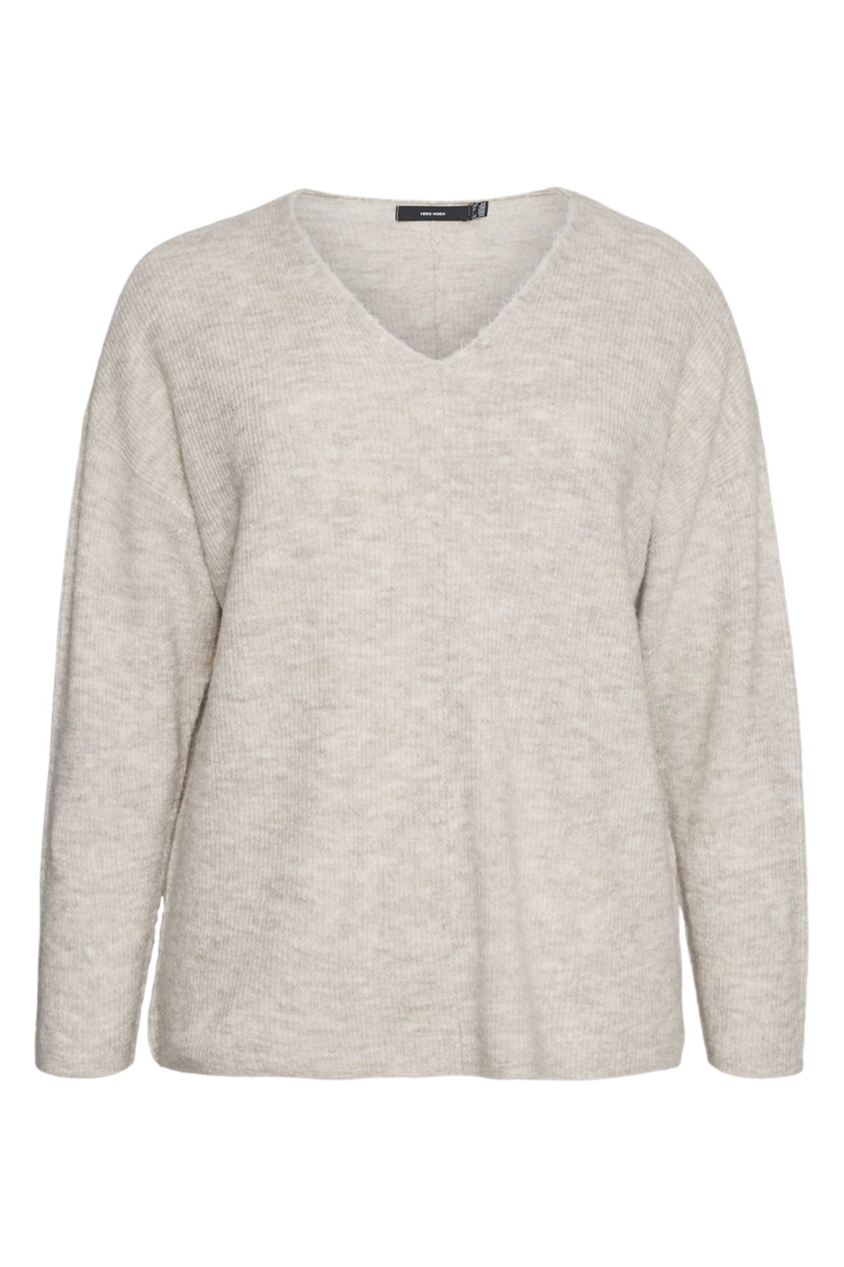 Veromoda Curve-Strickpullover VMCREWLEFILE LS BLUZĂ CU DECOLL V CURVE 1