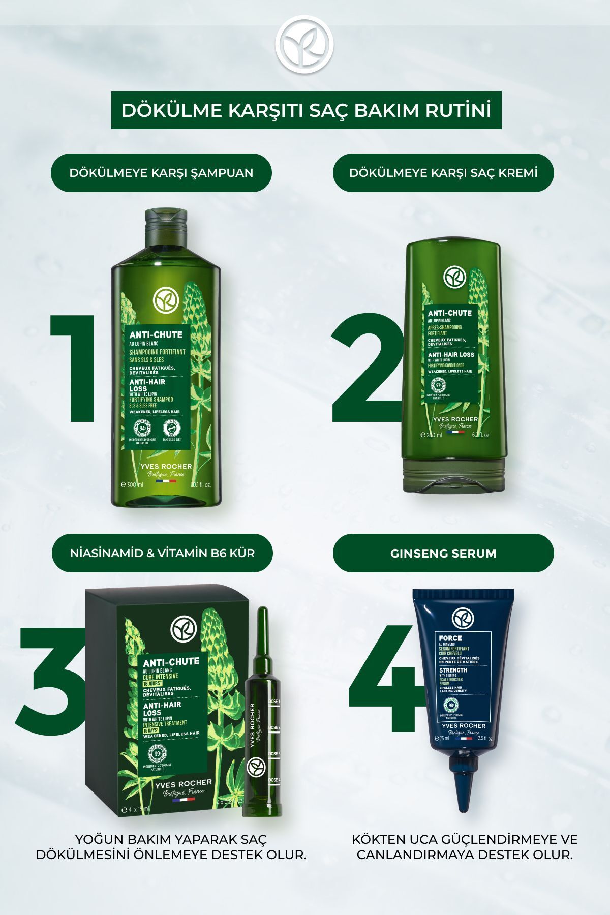 Saç Dökülmesine Karşı (anti-chute) Güçlendirici Prebiyotik Şampuan - Vegan-300 Ml