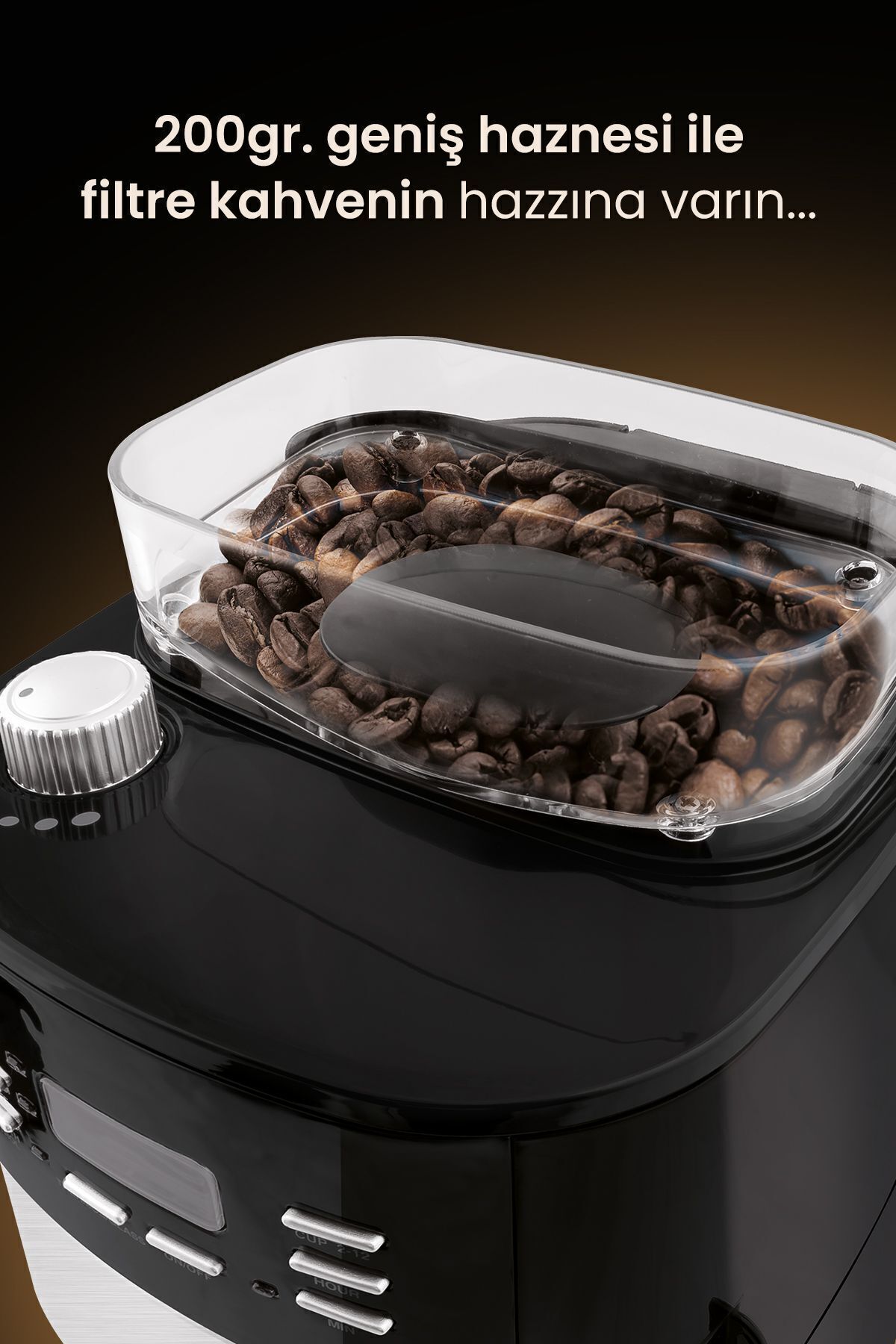 Barista Profesyonel Dijital Zaman Ayarlı Sıcak Tutma Fonksiyonlu Öğütücülü Filtre Kahve Makinesi 6