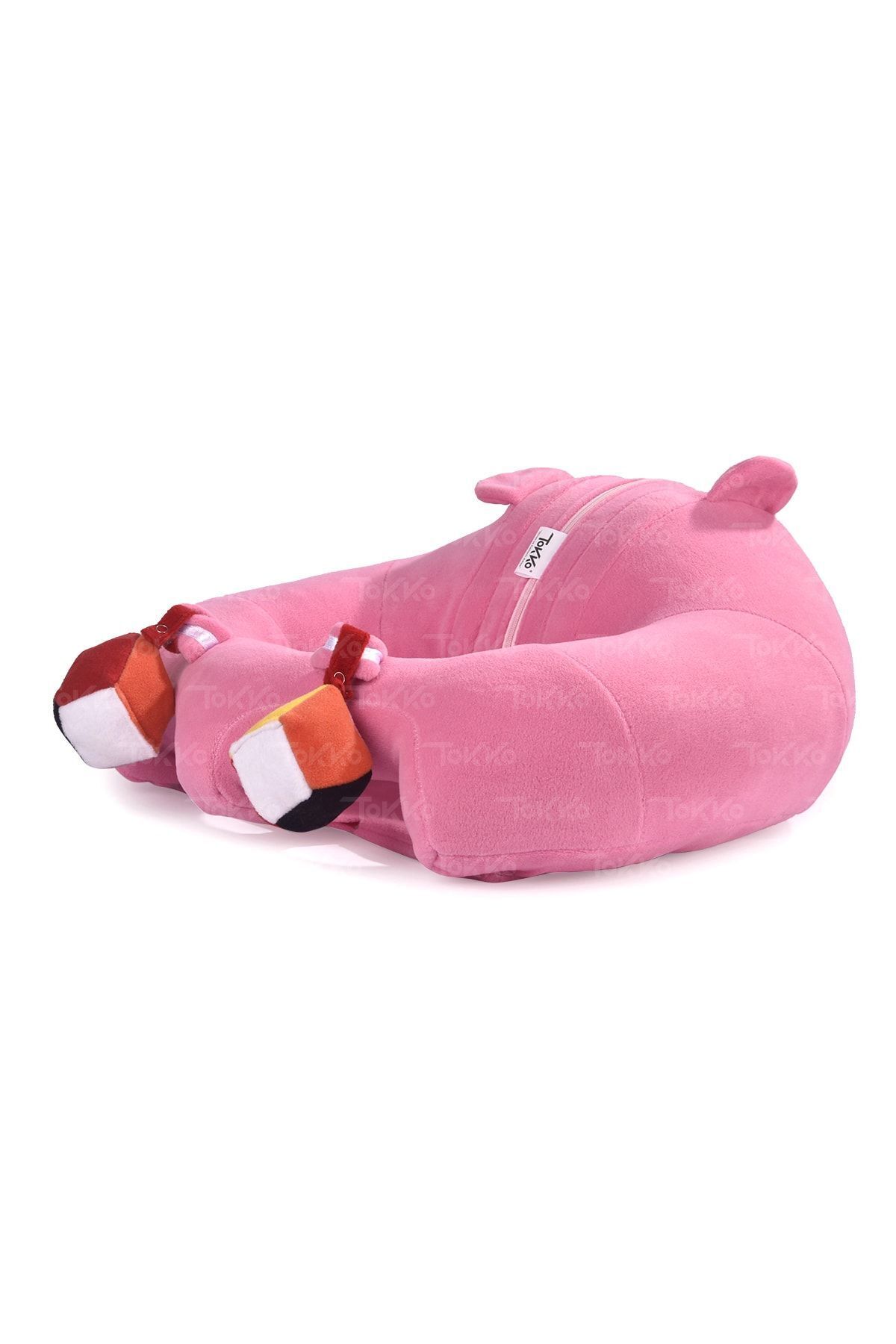 TOKKO Oyuncaklı Bebek Oturma Destek Minderi - Devrilmez Bebek Koltuğu - Büyük Bebek Oturağı Pembe fotoğrafı 3 (önizleme)