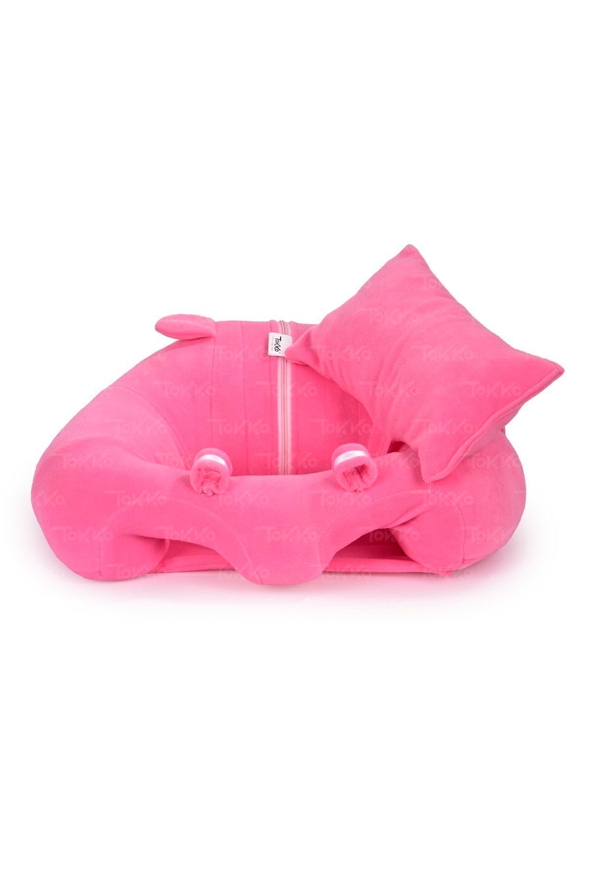 TOKKO Yastık Hediyeli Bebek  Oturma Destek Minderi - Büyük Bebek Koltuğu  Pembe fotoğrafı 2 (önizleme)