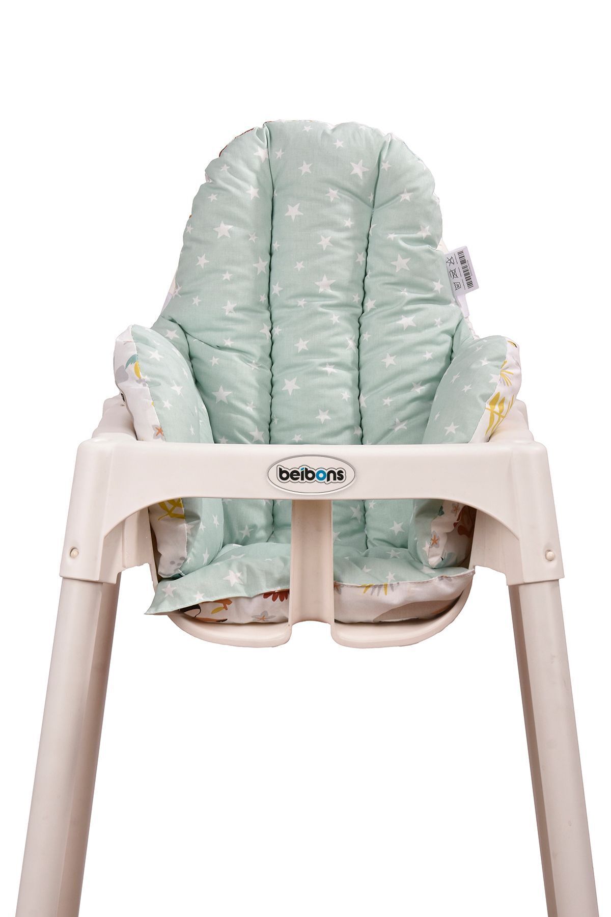 Beibons Çift Taraflı Bebek Mama Sandalyesi Minderi - Pamuklu Rahat Elyaf Dolgulu Mama Sandalyesi Yastığı fotoğrafı 2 (önizleme)